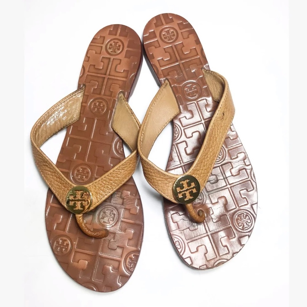 ❌SOLD❌Tory Burch Thora Sandal Royal Tan sz 6 - Picture 1 of 11